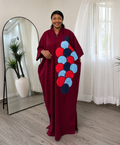 Amara — Women's African Appliqué Maxi Boubou Dress