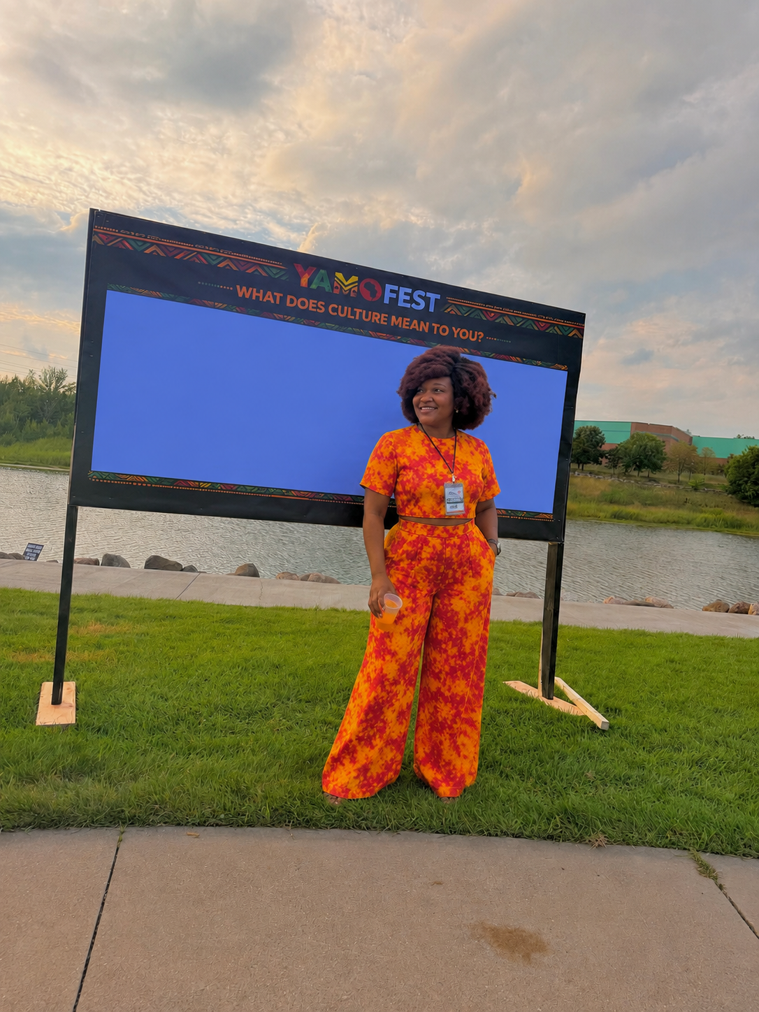 The Sunrise Set — Women's African Crop Top & Wide-Leg Pants Set