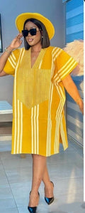 Asoeke Blended Striped short/ Boubou